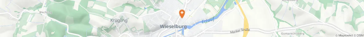 Kartendarstellung des Standorts für Apotheke in Wieselburg in 3250 Wieselburg